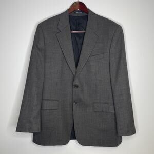 Vtg Lauren Ralph Lauren Sport Coat Mens 42R 100% Wool-Laine Houndstooth Blazer